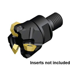 Kennametal - 32mm Cut Diam, 3.5mm Max Depth of Cut, 64mm OAL, Indexable Chamfer & Angle End Mill - OFPT06L5AFENGB Insert Style, Modular Connection Shank, 45° Lead Angle, Through Coolant - Strong Tooling