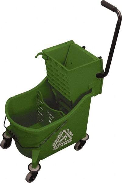 O-Cedar - 36 Qt Plastic Bucket & Wringer - 23" Long x 38" High x 14" Wide, Green - Strong Tooling