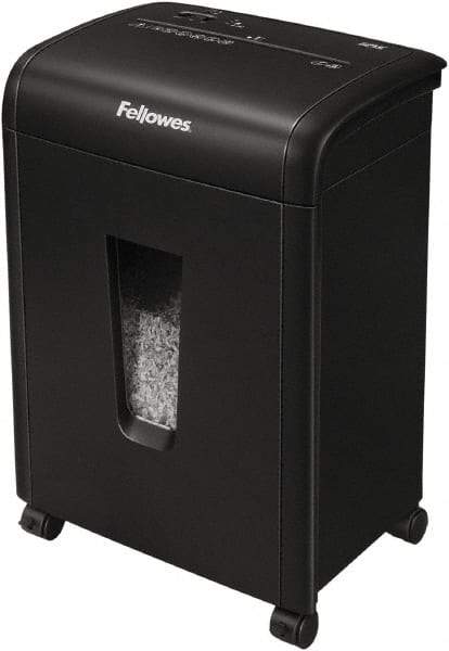 FELLOWES - 7/64 x 25/64" Strip, 10 Sheet Cross Cut Micro Cut Shredder - 13-3/4" Long x 18-3/4" Wide x 10.43" High, Level 4 Security, 5 Gal Wastebasket - Strong Tooling