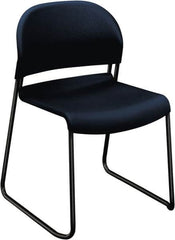 Hon - Polymer Blue Stacking Chair - Black Frame, 21" Wide x 21-1/2" Deep x 31" High - Strong Tooling