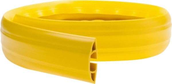 Hubbell Wiring Device-Kellems - 1 Channel, 5 Ft Long, 3/4" Max Compatible Cable Diam, Yellow PVC On Floor Cable Cover - 3-1/4" Overall Width x 27.9mm Overall Height, 30.7mm Channel Width x 3/4" Channel Height - Strong Tooling