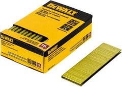 DeWALT - 1-1/2" Long x 1/4" Wide, 18 Gauge Crowned Construction Staple - Steel, Copper Finish, Chisel Point - Strong Tooling