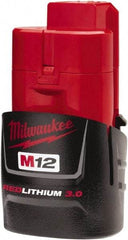 Milwaukee Tool - 12 Volt Lithium-Ion Power Tool Battery - 3 Ahr Capacity, Series M12 REDLITHIUM - Strong Tooling