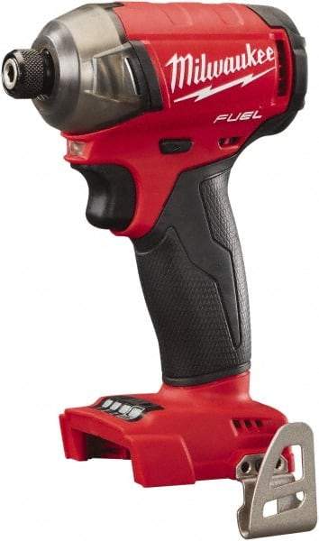 Milwaukee Tool - 18 Volt, 1/4" Drive, 450 In/Lb Torque, Cordless Impact Driver - 3000 RPM, Lithium-Ion, Bare Tool - Strong Tooling