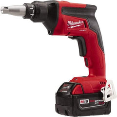 Milwaukee Tool - 18 Volt Pistol Grip Cordless Screwdriver - 0 to 4,500 RPM, 124 In/Lb Torque, Lithium-Ion Battery - Strong Tooling