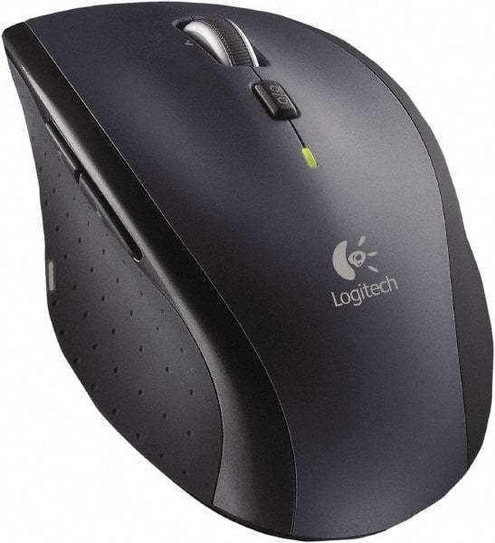 Logitech - Black Wireless Mouse - Use with Mac OS X 10.4 & Later,Windows XP, Vista, 7, 8 - Strong Tooling