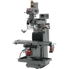 Jet - 54" Table Width x 12" Table Length, Electronic Variable Speed Control, 3 Phase Knee Milling Machine - R8 Spindle Taper, 5 hp - Strong Tooling