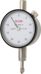 SPI - 1/4" Range, 0-25-0 Dial Reading, 0.0005" Graduation Dial Drop Indicator - 1.61" Dial, 0.05" Range per Revolution, 0.0005" Accuracy, Includes NIST Traceability Certification - Strong Tooling