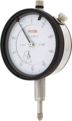 SPI - 1/4" Range, 0-100 Dial Reading, 0.001" Graduation Dial Drop Indicator - 2.2" Dial, 0.1" Range per Revolution, 0.002" Accuracy, Revolution Counter, Includes NIST Traceability Certification - Strong Tooling