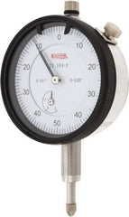 SPI - 1/4" Range, 0-50-0 Dial Reading, 0.001" Graduation Dial Drop Indicator - 2.2" Dial, 0.1" Range per Revolution, 0.002" Accuracy, Revolution Counter, Includes NIST Traceability Certification - Strong Tooling