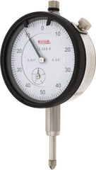 SPI - 1/2" Range, 0-50-0 Dial Reading, 0.001" Graduation Dial Drop Indicator - 2.2" Dial, 0.1" Range per Revolution, 0.002" Accuracy, Revolution Counter, Includes NIST Traceability Certification - Strong Tooling