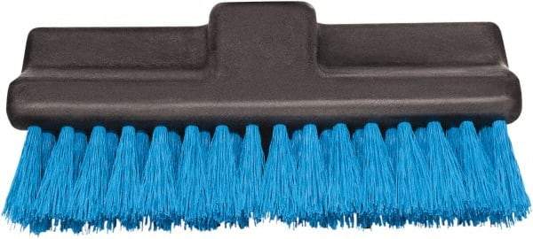 Harper Brush - 2-1/4" Bristle Length, Polypropylene Deck Scrub Brush - 10" Wide Head, 10" OAL, Black, Polypropylene Block - Strong Tooling