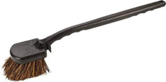 Harper Brush - 2-1/4" Bristle Length, Palmyra Utility Scrub Brush - 3-1/2" x 3-1/2" Long x 3" Wide Head, 20" OAL, Easy Grip Handle, Black, Polypropylene Block - Strong Tooling