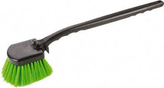 Harper Brush - 2-1/4" Bristle Length, Flagged Plastic Utility Scrub Brush - 3-1/2" x 3-1/2" Long x 3" Wide Head, 20" OAL, Easy Grip Handle, Black, Polypropylene Block, Flagged - Strong Tooling