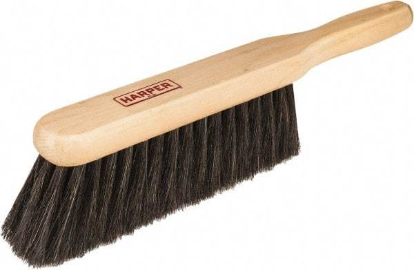 Harper Brush - 14" OAL, Horsehair Counter Brush - 2-1/4" Bristle Length, 8" Long x 1-3/4" Wide Head, Straight Wood Handle, Black - Strong Tooling