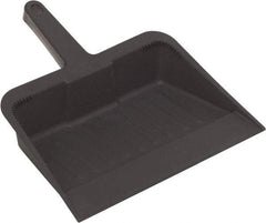 Harper Brush - 12" Wide x 7" Deep x 5" High Handheld Dustpan - Plastic Body, 5" Handle, Black - Strong Tooling