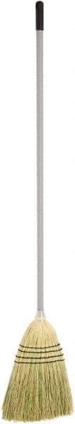 Harper Brush - 53-1/2" OAL Corn Blend Bristle Broom - 39" Long Metal Handle, 14-1/2" Bristle Length, 10" Wide - Strong Tooling