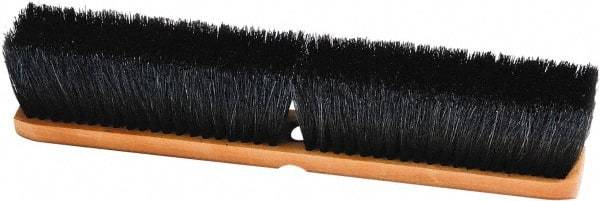 Harper Brush - 36" Medium Duty Synthetic Push Broom - 3" Bristle Length, Wood Block, Threaded Handle Connection, Handle Sold Separately - Strong Tooling