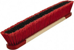 Harper Brush - 24" Medium Duty Synthetic Push Broom - 3" Bristle Length, Wood Block, Bolt-On Handle Connection, Handle Included - Strong Tooling