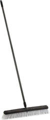 Harper Brush - 24" Smooth Surface Synthetic Push Broom - 3" Bristle Length, Plastic Block, Threaded Handle Connection, Handle Included - Strong Tooling