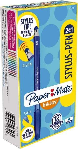 Paper Mate - 1mm Ball Point Ball Point Pen with Stylus - Blue - Strong Tooling