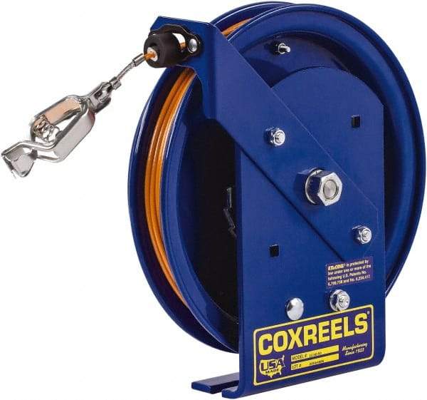 CoxReels - 5/32 Inch x 100 Ft. Stranded Cable Grounding Reel - Spring Driven Reel, Galvanized Steel Cable - Strong Tooling