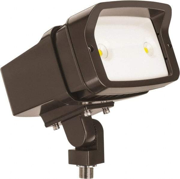 Lithonia Lighting - 120/277 Volt, 23.47 Watt, LED Floodlight Fixture - Wall Mount, 8.3" Long x 7" Wide x 6.9" High, Aluminum Housing - Strong Tooling