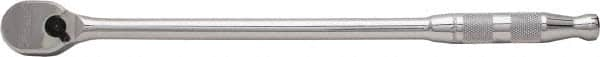 Proto - 3/8" Drive Pear Head Ratchet - Full Polish Chrome Finish, 13" OAL, 90 Gear Teeth, Long Arm Handle, Reversible Head - Strong Tooling