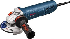 Bosch - 4-1/2" Wheel Diam, 11,500 RPM, Corded Angle & Disc Grinder - 5/8-11 Spindle, 120 Volts, 10 Amps - Strong Tooling