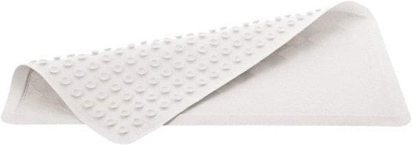 Rubbermaid - 22-1/2" Long x 14" Wide, Rubber Plumbed Wash Station Bath Tub Mat - White Matting - Strong Tooling