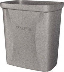 Made in USA - 10 Qt Gray Rectangle Trash Can - Polyethylene, None Graphic, Lid Not Included - Strong Tooling