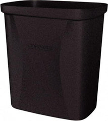 Made in USA - 10 Qt Black Rectangle Trash Can - Polyethylene, None Graphic, Lid Not Included - Strong Tooling