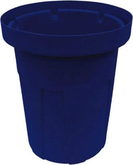 Made in USA - 20 Gal Blue Round Trash Can - Polyethylene, None Graphic, Lid Not Included - Strong Tooling