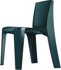 Made in USA - Polyethylene Green Stacking Chair - Green Frame, 21" Wide x 21" Deep x 30" High - Strong Tooling