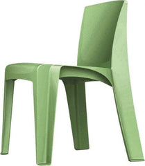 Made in USA - Polyethylene Teal Stacking Chair - Teal Frame, 21" Wide x 21" Deep x 30" High - Strong Tooling