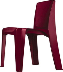 Made in USA - Polyethylene Plum Stacking Chair - Plum Frame, 21" Wide x 21" Deep x 30" High - Strong Tooling