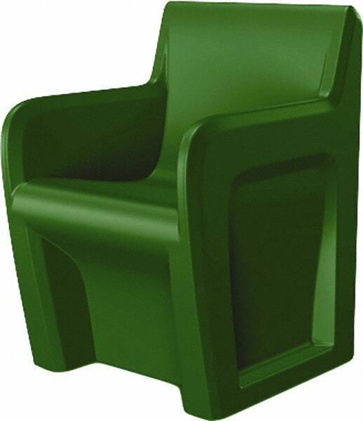 Made in USA - Green Polyethylene Guest Chair - 24" Wide x 33" High - Strong Tooling