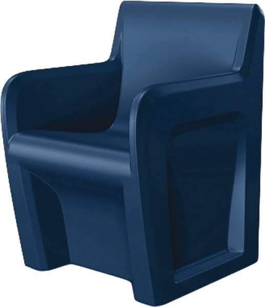 Made in USA - Slate Blue Polyethylene Guest Chair - 24" Wide x 33" High - Strong Tooling