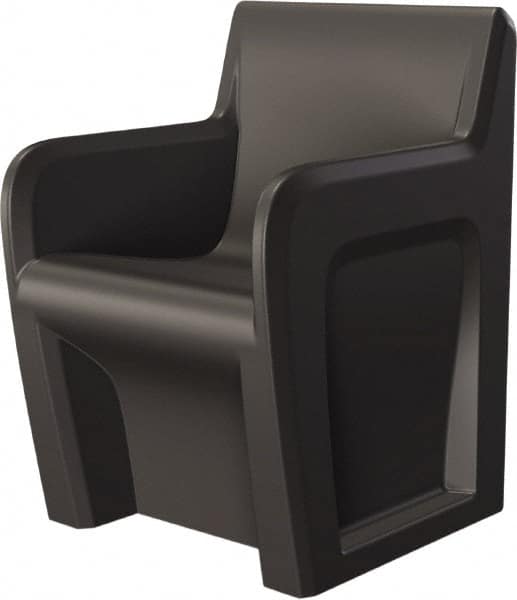 Made in USA - Black Polyethylene Guest Chair - 24" Wide x 33" High - Strong Tooling