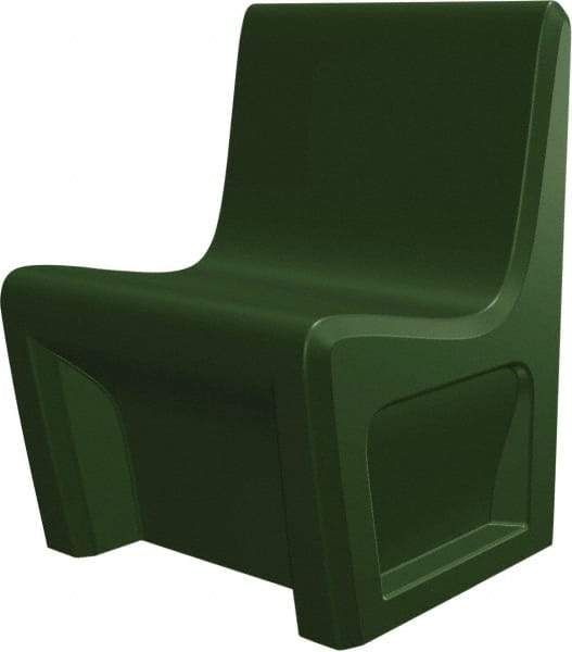 Made in USA - Green Polyethylene Guest Chair - 24" Wide x 33" High - Strong Tooling