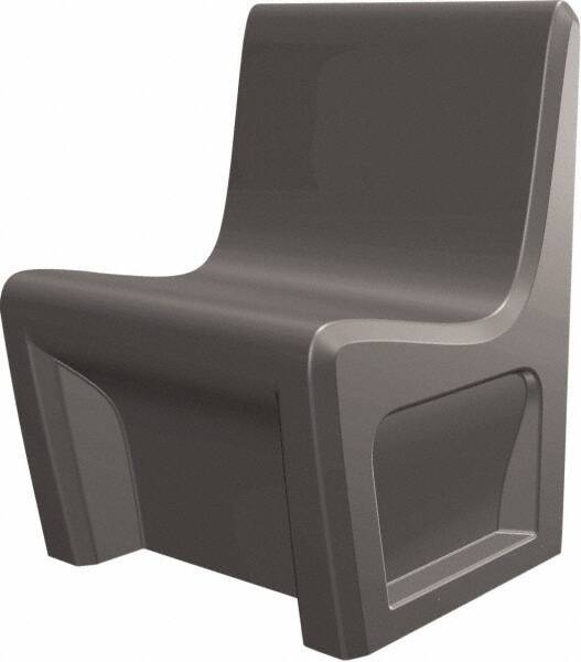 Made in USA - Grey Polyethylene Guest Chair - 24" Wide x 33" High - Strong Tooling