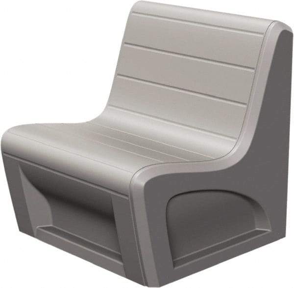 Made in USA - Grey Polyethylene Guest Chair - 31" Wide x 33" High - Strong Tooling