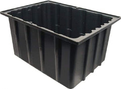 Made in USA - 17-1/4" Deep, Gray Polypropylene Stack & Nest Bin - 11-1/2" High x 23" Wide x 17-1/4" Long - Strong Tooling