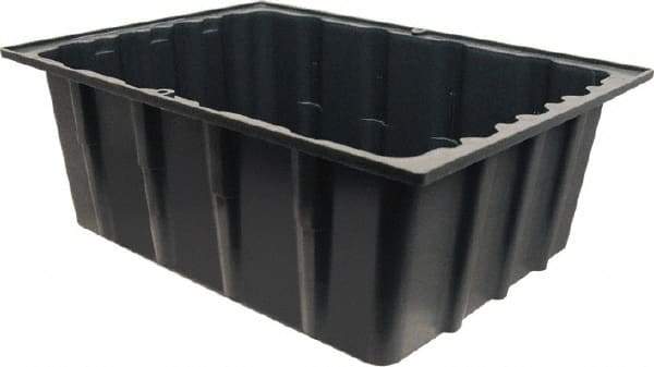 Made in USA - 17-1/4" Deep, Gray Polypropylene Stack & Nest Bin - 8-1/2" High x 23" Wide x 17-1/4" Long - Strong Tooling