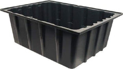 Made in USA - 17-1/4" Deep, Gray Polypropylene Stack & Nest Bin - 8-1/2" High x 23" Wide x 17-1/4" Long - Strong Tooling