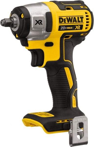 DeWALT - 3/8" Drive 20 Volt Mid-Handle Cordless Impact Wrench & Ratchet - 2,800 RPM, 0 to 3,200 BPM, 150 Ft/Lb Torque, Lithium-Ion Batteries Not Included - Strong Tooling