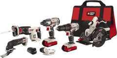 Porter-Cable - 20 Volt Cordless Tool Combination Kit - Includes Drill/Driver, Circular Saw, Reciprocating Saw, Oscillating Tool & Flashlight, Lithium-Ion Battery Included - Strong Tooling