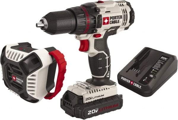 Porter-Cable - 20 Volt Cordless Tool Combination Kit - Includes 1/2" Drill/Driver & Blue Tooth Speaker, Lithium-Ion Battery Included - Strong Tooling