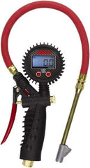 Milton - 0 to 255 psi Digital Straight Foot Dual Head Tire Pressure Gauge - AAA Battery, 15' Hose Length - Strong Tooling