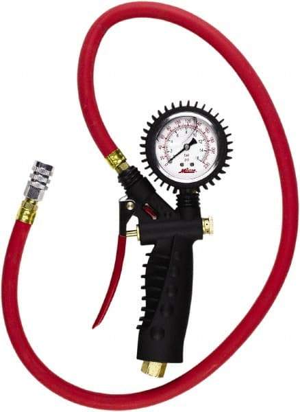 Milton - 0 to 230 psi Dial Kwik Grip Safety Tire Pressure Gauge - 36' Hose Length - Strong Tooling